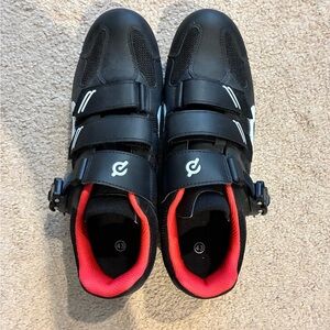 Peloton Black and Red Cycling Shoes